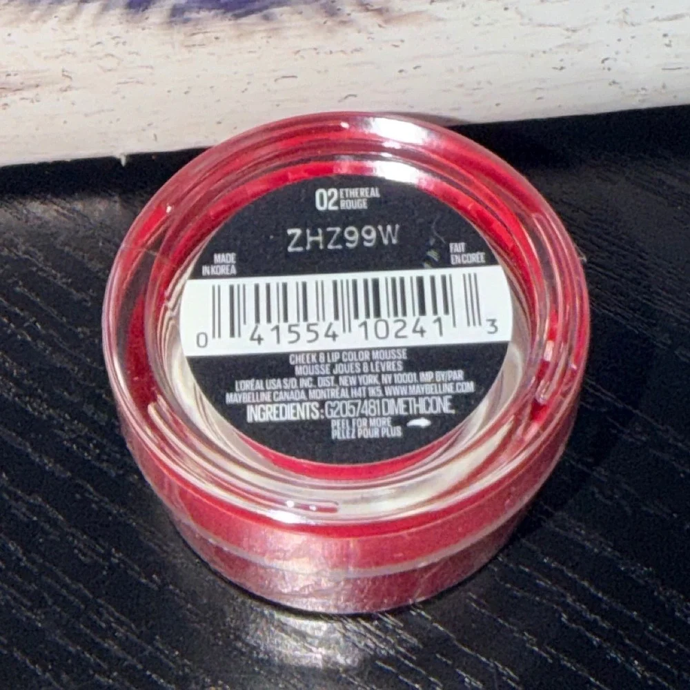 Maybelline Cloudtopia Cheek and Lip Mousse 02 Ethereal Rouge Red 0.17oz New